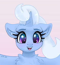 Size: 1917x2050 | Tagged: safe, artist:xbi, derpibooru import, trixie, pony, unicorn, bust, chest fluff, cute, diatrixes, female, looking at you, mare, portrait, solo