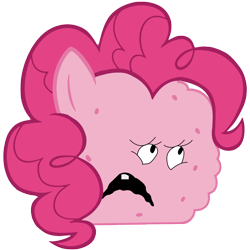 Size: 3150x3150 | Tagged: safe, artist:freakinninja, pinkie pie, earth pony, pony, aqua teen hunger force, high res, meatwad, simple background, solo, transparent background