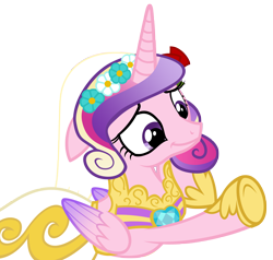 Size: 5000x4750 | Tagged: safe, artist:3luk, princess cadance, alicorn, pony, absurd resolution, clothes, dress, simple background, solo, transparent background, vector, wedding dress