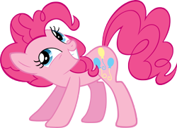 Size: 4633x3368 | Tagged: safe, artist:moongazeponies, pinkie pie, earth pony, pony, female, smiling, solo, transparent background, vector