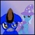 Size: 894x894 | Tagged: safe, derpibooru import, trixie, oc, oc:ennex, pony, evil, evil grin, grin, mischievous, smiling