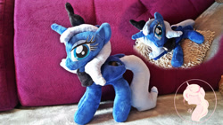 Size: 4000x2250 | Tagged: safe, artist:dixierarity, princess luna, irl, photo, plushie, solo