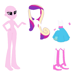 Size: 596x597 | Tagged: safe, artist:selenaede, princess cadance, equestria girls, bald, base, equestria girls-ified, nudity, solo