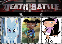 Size: 699x499 | Tagged: safe, derpibooru import, editor:earwaxkid, trixie, equestria girls, american dragon jake long, death battle, exploitable meme, meme, the fairly oddparents, why