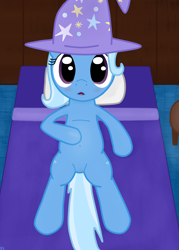 Size: 1000x1400 | Tagged: safe, artist:sutekh94, derpibooru import, trixie, pony, unicorn, female, mare, on back, solo