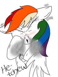 Size: 768x1024 | Tagged: artist needed, safe, rainbow dash, pegasus, pony, nose, pepper, sneezing, sneezing fetish, snot