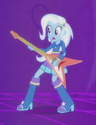 Size: 260x337 | Tagged: safe, derpibooru import, trixie, equestria girls, guitar centered, rainbow rocks, cropped