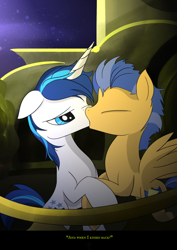 Size: 752x1062 | Tagged: safe, artist:pedrohander, flash sentry, shining armor, pony, unicorn, comic, do you remember, gay, kissing, male, shiningsentry, shipping