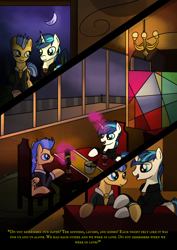 Size: 752x1062 | Tagged: safe, artist:pedrohander, flash sentry, shining armor, pony, unicorn, comic, date, do you remember, gay, male, restaurant, shiningsentry, shipping