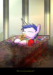 Size: 752x1062 | Tagged: safe, artist:pedrohander, shining armor, pony, unicorn, coffin, dead, do you remember, flower, funeral, solo