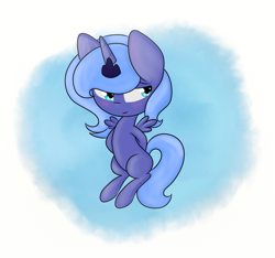 Size: 1406x1317 | Tagged: safe, artist:springveil, princess luna, alicorn, pony, filly, flying, solo, woona