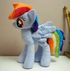 Size: 1600x1622 | Tagged: safe, artist:yukamina-plushies, rainbow dash, irl, photo, plushie, solo