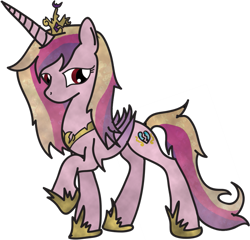 Size: 913x876 | Tagged: safe, artist:ricepoison, princess cadance, alicorn, pony, corrupted, looking at you, messy mane, raised hoof, simple background, solo, transparent background, vector