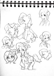 Size: 720x1020 | Tagged: safe, artist:asprin white rabbit, derpibooru import, trixie, pony, unicorn, female, mare, monochrome, solo