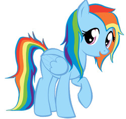 Size: 681x643 | Tagged: safe, artist:russiankolz, rainbow dash, pegasus, pony, alternate universe, blue coat, care mare, female, mare, multicolored mane, solo