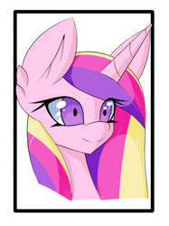 Size: 850x1138 | Tagged: safe, artist:mintybit, princess cadance, alicorn, pony, female, horn, portrait, solo