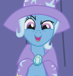 Size: 728x766 | Tagged: safe, derpibooru import, screencap, trixie, pony, unicorn, boast busters, cropped, raised eyebrow, solo