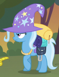 Size: 394x514 | Tagged: safe, derpibooru import, screencap, discord, trixie, to where and back again, cropped, hand, offscreen character, pointing