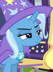 Size: 530x720 | Tagged: safe, derpibooru import, screencap, trixie, to where and back again, cropped, solo, trixie's wagon