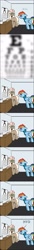 Size: 504x3670 | Tagged: safe, artist:serendipity-kitty, rainbow dash, pegasus, pony, friendship is witchcraft, eye exam, nearsighted rainbow dash, nurse