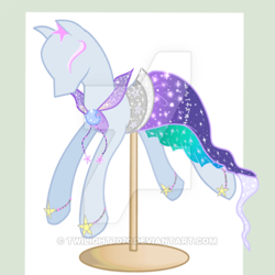 Size: 400x400 | Tagged: safe, artist:twilight7070, derpibooru import, trixie, pony, unicorn, clothes, dress, female, gala dress, mare, solo