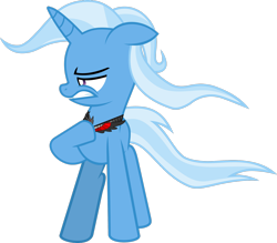 Size: 1920x1681 | Tagged: safe, artist:lincolnbrewsterfan, derpibooru import, trixie, pony, unicorn, magic duel, alicorn amulet, blue pony, horn, mane, simple background, solo, transparent background, vector, windswept mane