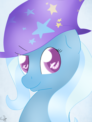 Size: 600x800 | Tagged: safe, artist:everdale, derpibooru import, trixie, pony, unicorn, female, mare, portrait, solo