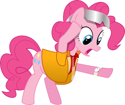 Size: 6339x5361 | Tagged: safe, artist:tamalesyatole, pinkie pie, earth pony, pony, absurd resolution, back to the future, doc brown, solo, vector