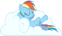 Size: 4000x2339 | Tagged: safe, artist:stinkehund, rainbow dash, pegasus, pony, cloud, relaxing, resting, simple background, transparent background, vector