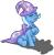 Size: 89x90 | Tagged: safe, artist:misno26, derpibooru import, trixie, pony, unicorn, eyes closed, female, mare, pixel art, sitting, solo