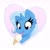 Size: 2500x2500 | Tagged: safe, artist:littleblackraencloud, derpibooru import, trixie, pony, unicorn, bust, cheek fluff, cute, diatrixes, ear fluff, female, food, heart, high res, ice cream, licking, mare, portrait, smiling, solo, tongue out