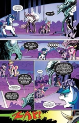 Size: 685x1054 | Tagged: safe, artist:andypriceart, idw, king sombra, princess cadance, rabia, shining armor, twilight sparkle, twilight sparkle (alicorn), alicorn, pony, umbrum, unicorn, siege of the crystal empire, spoiler:comic, spoiler:comic37, chains, comic, cuffs, female, horn crystals, magic suppression, male, mare, official comic, shackles, speech bubble, stallion, star wars, you know for kids