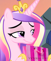 Size: 508x600 | Tagged: safe, edit, edited screencap, screencap, princess cadance, alicorn, pony, bedroom eyes, solo, victoria's secret