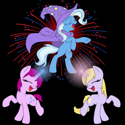 Size: 1024x1024 | Tagged: safe, artist:kp-shadowsquirrel, artist:princessangeldust, derpibooru import, fuchsia blush, lavender lace, trixie, pony, unicorn, rainbow rocks, female, mare, ponified, trixie and the illusions