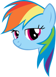 Size: 1423x1942 | Tagged: safe, artist:cthulhuandyou, rainbow dash, pegasus, pony, bedroom eyes, floating head, simple background, smiling, solo, transparent background, vector