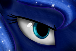 Size: 1600x1067 | Tagged: safe, artist:everypone, princess luna, alicorn, pony, close-up, eye, solo