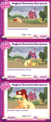 Size: 625x1493 | Tagged: safe, edit, applejack, earth pony, pony, blonde mane, female, magical moments storybook, mare, orange coat, solo