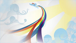 Size: 8000x4500 | Tagged: safe, artist:tviral, rainbow dash, pegasus, pony, absurd resolution, blue coat, female, mare, multicolored mane, solo, wallpaper