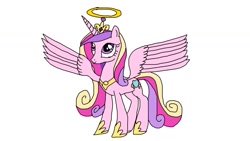 Size: 1280x720 | Tagged: safe, artist:alerkina4the5th, princess cadance, alicorn, angel, pony, female, horn, transformation