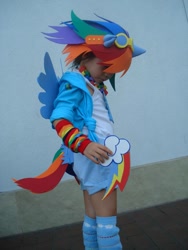 Size: 720x960 | Tagged: safe, artist:zeldacw, rainbow dash, human, cosplay, irl, irl human, photo, solo, target demographic