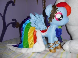 Size: 1000x750 | Tagged: safe, artist:legadema, rainbow dash, clothes, dress, gala dress, irl, photo, plushie