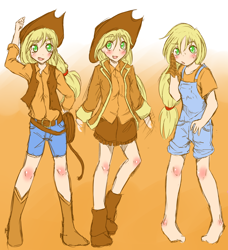 Size: 2100x2300 | Tagged: safe, artist:applestems, applejack, high res, humanized, solo