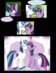 Size: 960x1247 | Tagged: safe, artist:paperlover, shining armor, twilight sparkle, twilight sparkle (alicorn), alicorn, pony, unicorn, comic:your best friend and best lover, brother and sister, female, horns are touching, incest, infidelity, kissing, male, mare, shiningsparkle, shipping, siblings, straight