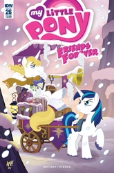 Size: 1054x1600 | Tagged: safe, artist:tonyfleecs, idw, prince blueblood, shining armor, pony, unicorn, spoiler:comic, spoiler:comicff26, carriage, comic cover, cover