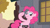 Size: 853x480 | Tagged: safe, screencap, pinkie pie, earth pony, pony, female, mare, pink coat, pink mane, solo, youtube caption