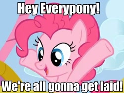 Size: 600x451 | Tagged: safe, pinkie pie, earth pony, pony, caddyshack, caption, female, image macro, mare, pink coat, pink mane