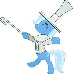 Size: 4000x4066 | Tagged: safe, artist:jeatz-axl, derpibooru import, trixie, pony, bipedal, clothes, excalibur, hat, parody, solo, soul eater, top hat