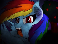 Size: 2048x1536 | Tagged: safe, artist:incendiaryboobs, rainbow dash, bat pony, bat ponified, fangs, race swap, rainbowbat