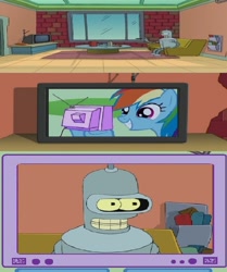 Size: 816x978 | Tagged: safe, rainbow dash, pegasus, pony, bender bending rodriguez, exploitable meme, futurama, meme, tv meme