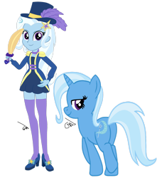 Size: 1920x2170 | Tagged: safe, artist:gmaplay, derpibooru import, trixie, pony, unicorn, better together, equestria girls, human ponidox, magician outfit, self ponidox, simple background, solo, sword, transparent background, vector, weapon